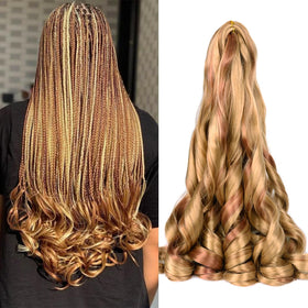 Luoyudu French Curl Braiding Hair 16 Inch P27/30 front view