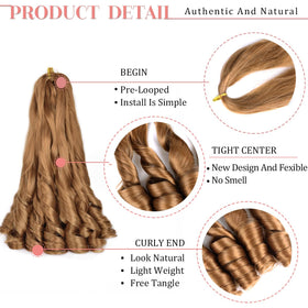 Luoyudu French Curl Braiding Hair 16 Inch side view