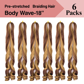 Luoyudu French Curl Braiding Hair 18 Inch close-up of curls