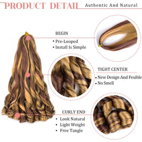 Luoyudu French Curl Braiding Hair 18 Inch packaging