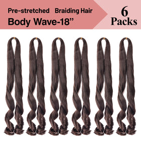 Luoyudu French Curl Braiding Hair 18 Inch styled on mannequin