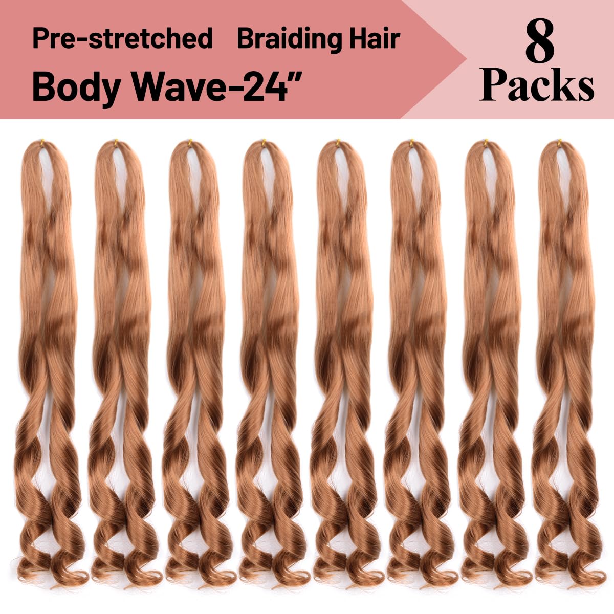 Luoyudu French Curl Braiding Hair 24 Inch close-up of curls