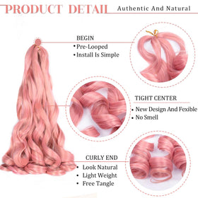 Luoyudu French Curl Braiding Hair 24 Inch close-up of texture
