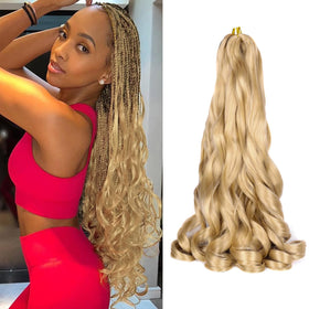 Luoyudu French Curl Braiding Hair 24 Inch front view
