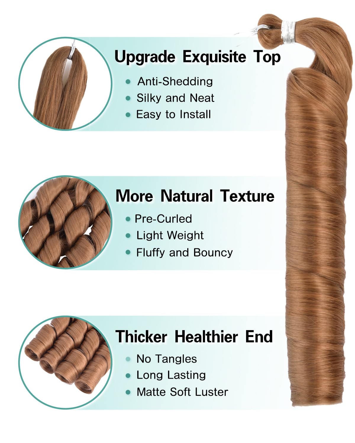 Luoyudu French Curl Braiding Hair 24 Inch pack showing 100g