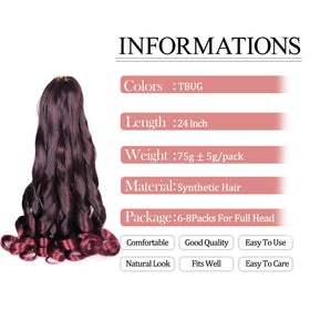 Luoyudu French Curl Braiding Hair 24 Inch packaging
