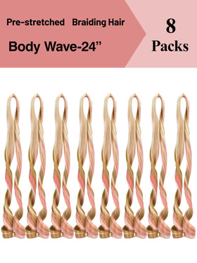 Luoyudu French Curl Braiding Hair 24 Inch packaging with spray bottle