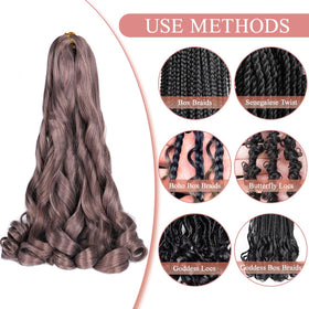 Luoyudu French Curl Braiding Hair 24 inch side view