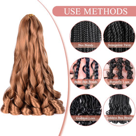 Luoyudu French Curl Braiding Hair 24 Inch side view