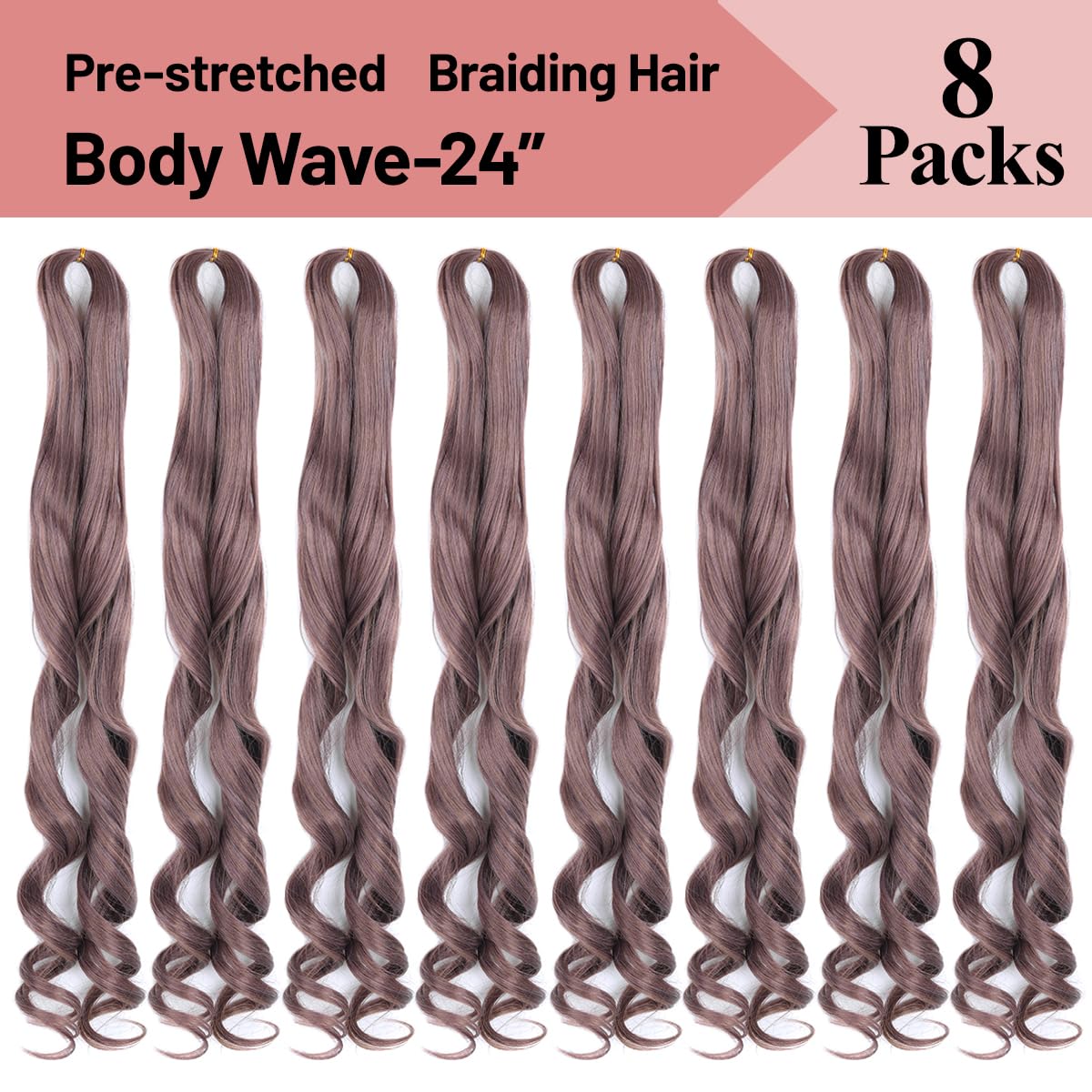 Luoyudu French Curl Braiding Hair 24 inch styled into box braids