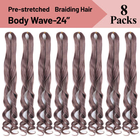Luoyudu French Curl Braiding Hair 24 inch styled into box braids