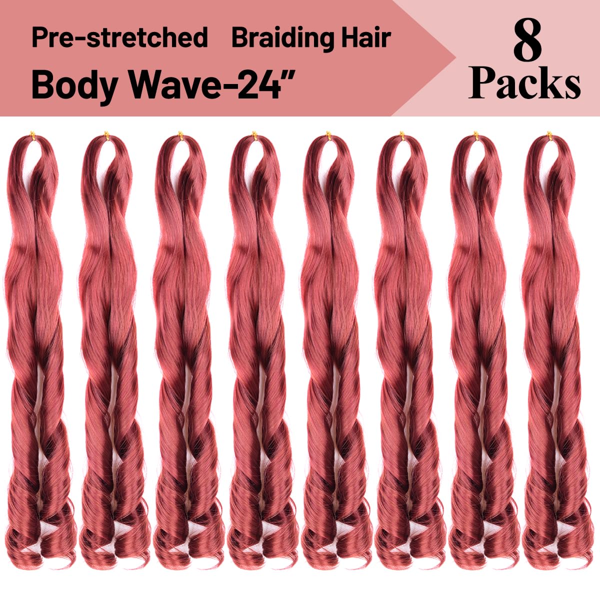 Luoyudu French Curl Braiding Hair 24inch styled in box braids
