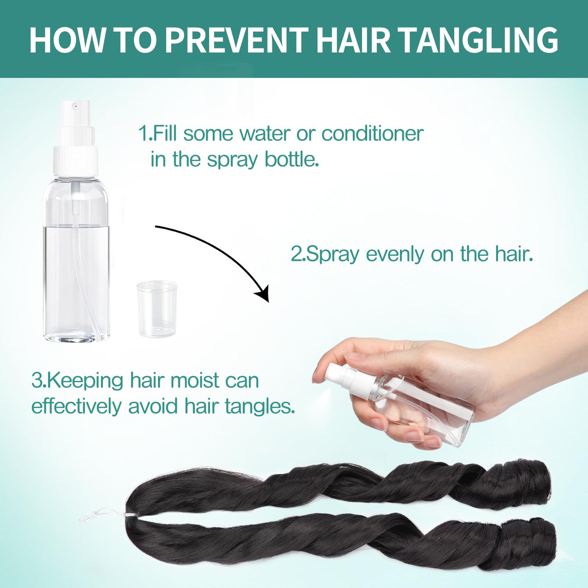 Luoyudu French Curl Braiding Hair 4# colour variation