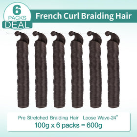 Luoyudu French Curl Braiding Hair 4# installation process