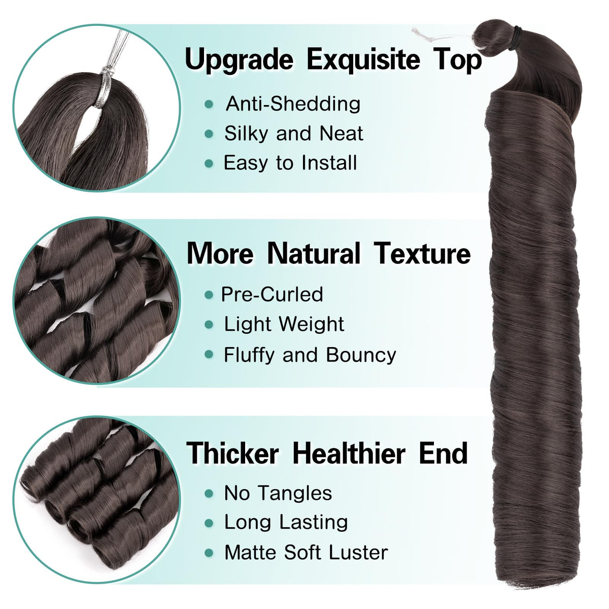 Luoyudu French Curl Braiding Hair 4# packaging