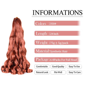 Luoyudu French Curl Braiding Hair 8pack packaging with spray bottle