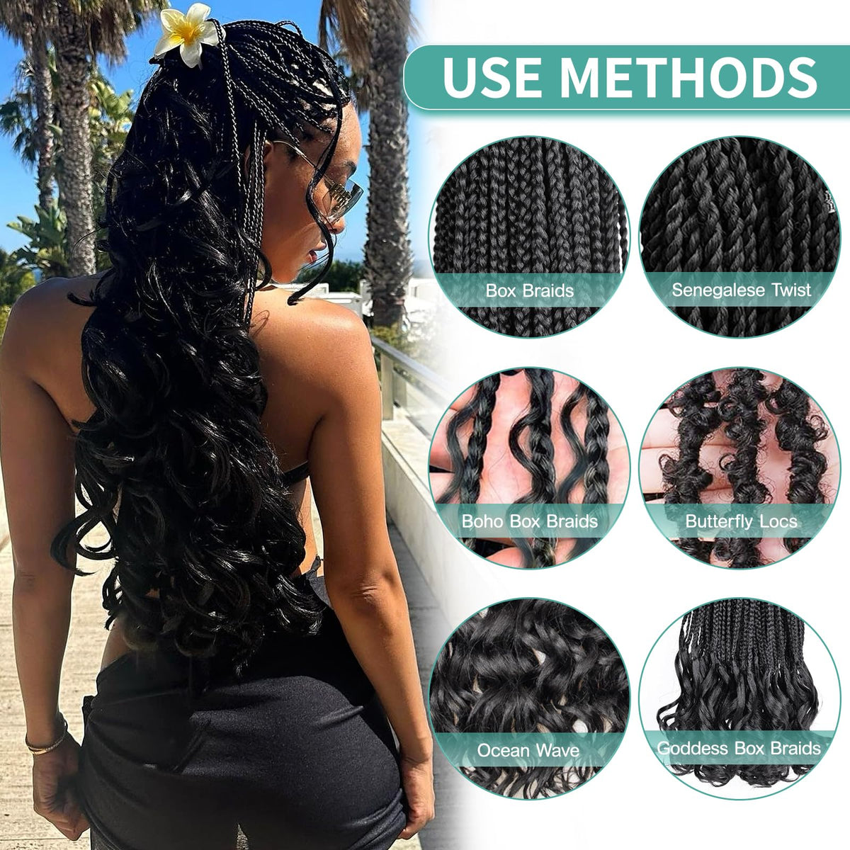 Luoyudu French Curl Braiding Hair color variations