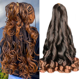 Luoyudu French Curl Braiding Hair Extensions T30 front view