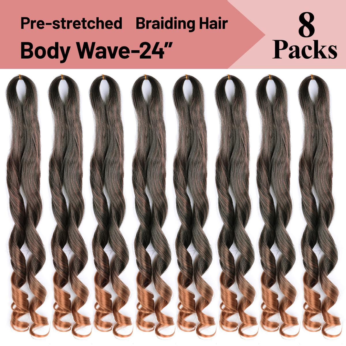 Luoyudu French Curl Braiding Hair Extensions T30 with spray bottle