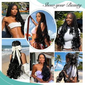 Luoyudu French Curl Braiding Hair in different lengths