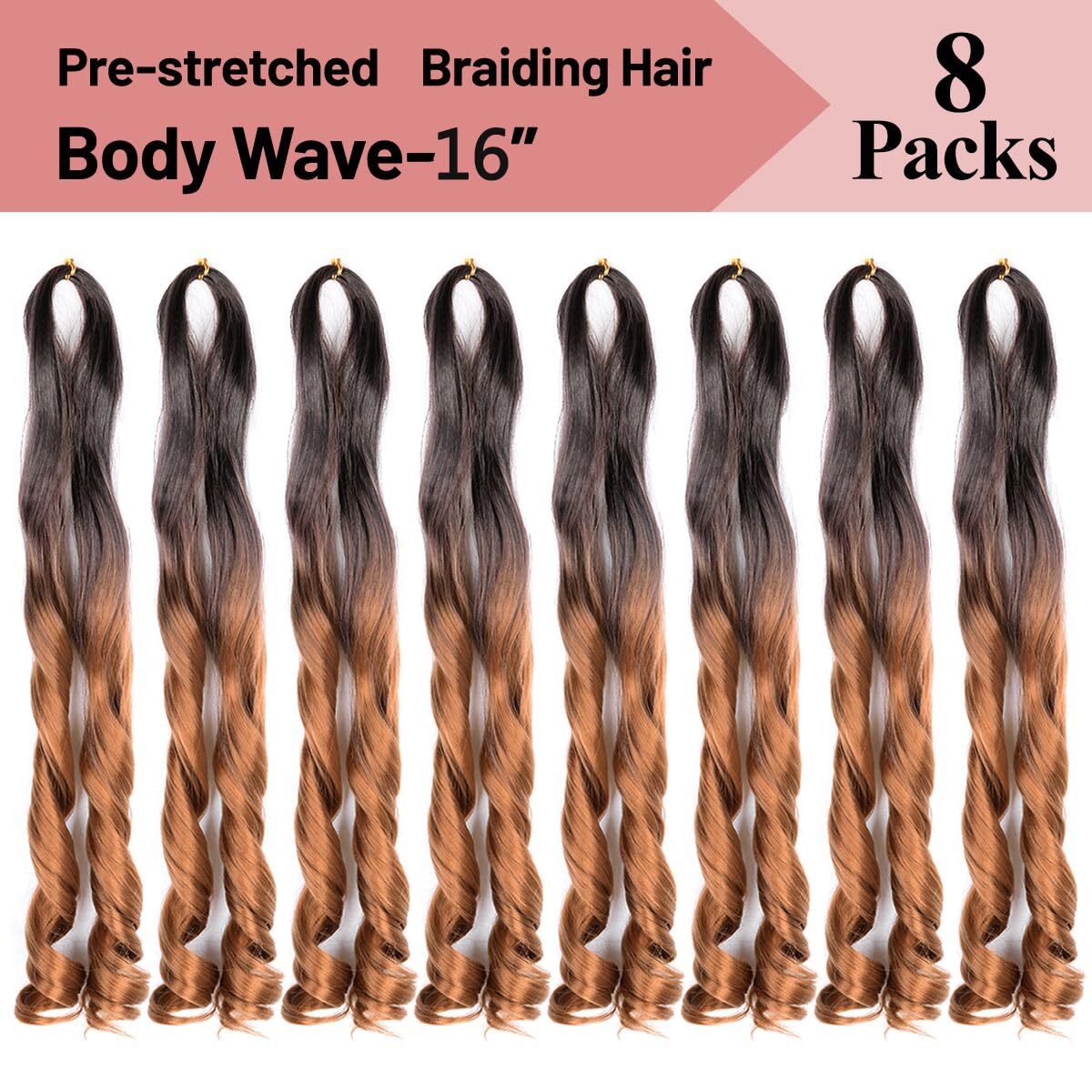 Luoyudu French Curl Braiding Hair in loose wavy style