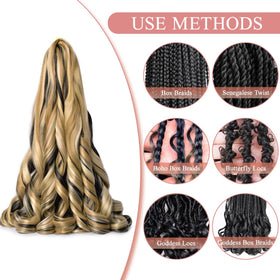 Luoyudu French Curl Braiding Hair in natural light