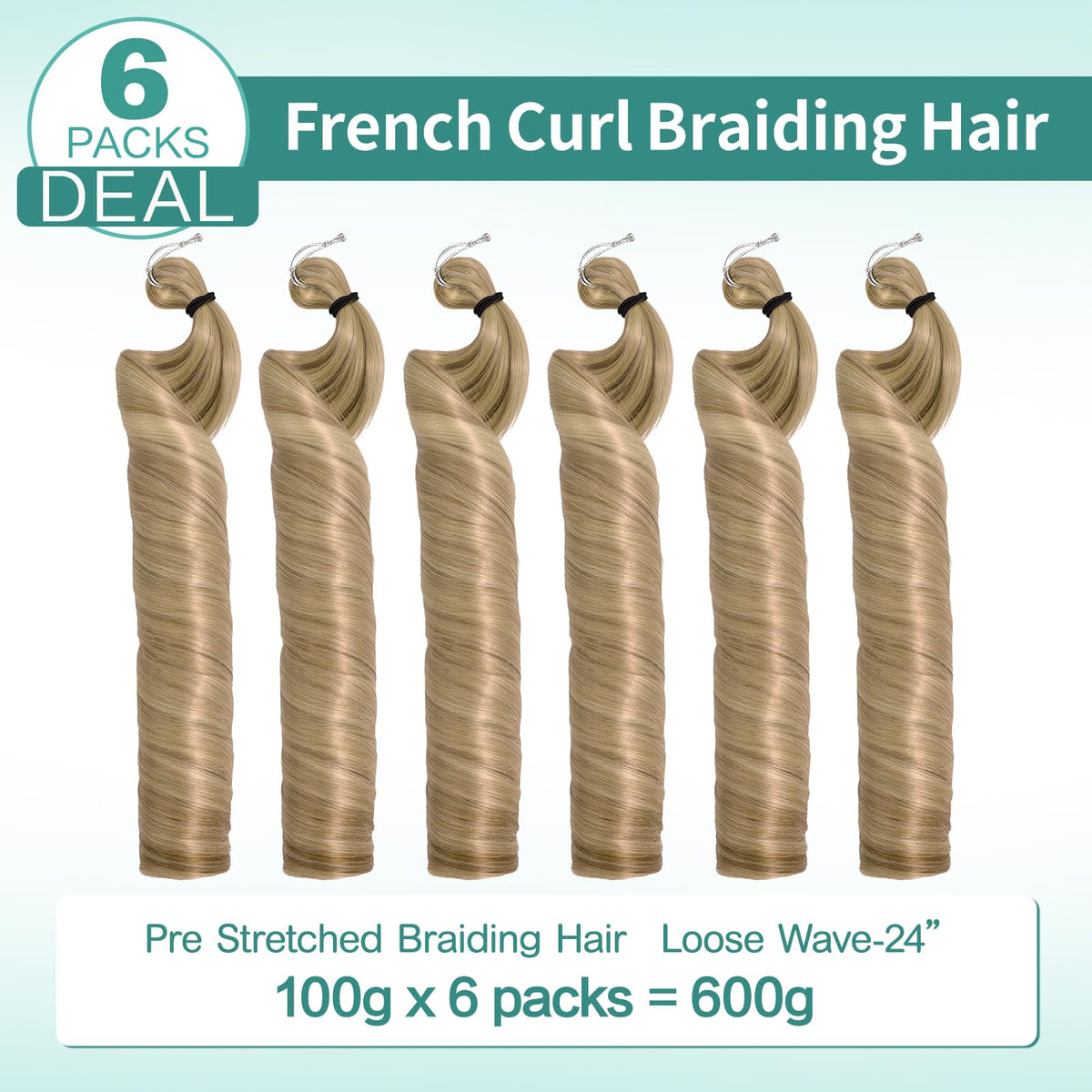 Luoyudu French Curl Braiding Hair texture display
