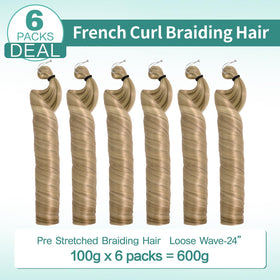 Luoyudu French Curl Braiding Hair texture display