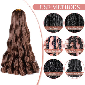 Luoyudu French Curls Braiding Hair 33# side view