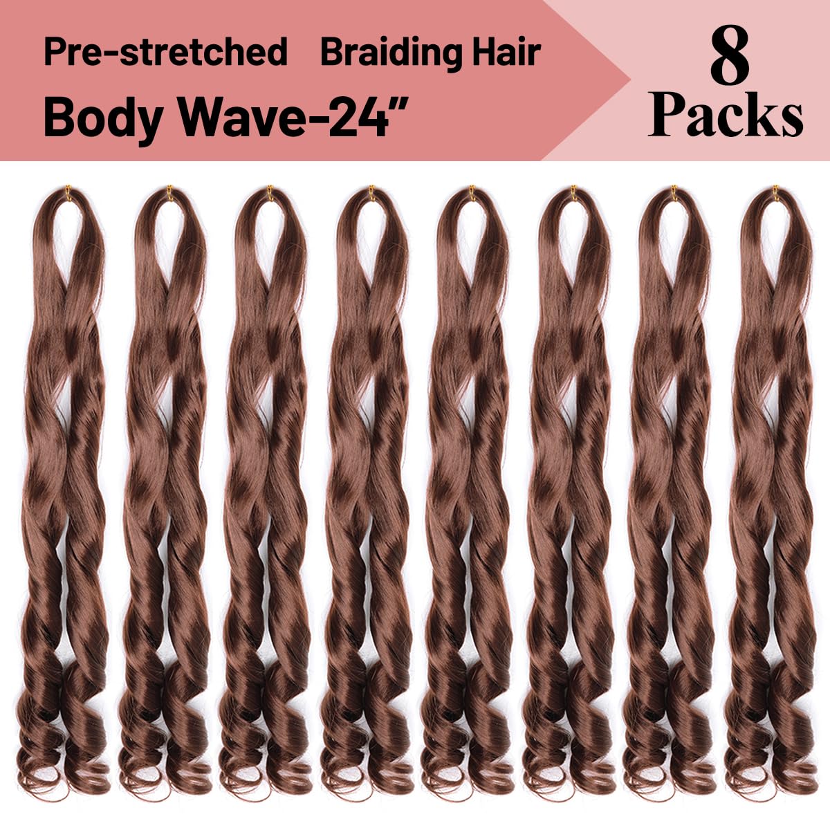 Luoyudu French Curls Braiding Hair 33# styled in box braids