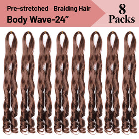 Luoyudu French Curls Braiding Hair 33# styled in box braids