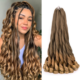 Luoyudu French Curly Braiding Hair 100g pack front view