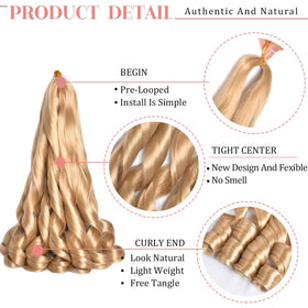 Luoyudu French Curly Braiding Hair 16 Inch 24# packaging
