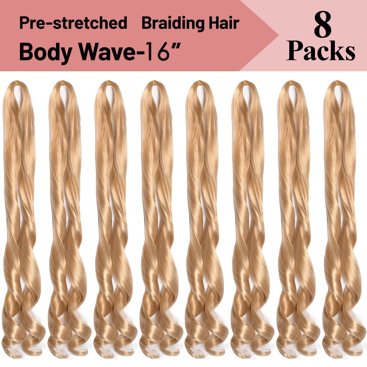 Luoyudu French Curly Braiding Hair 16 Inch 24# styled into Box Braids