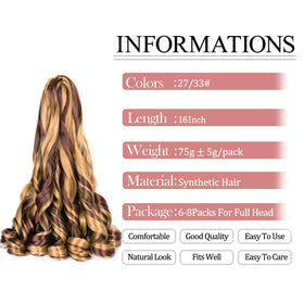 Luoyudu French Curly Braiding Hair 16 Inch side view