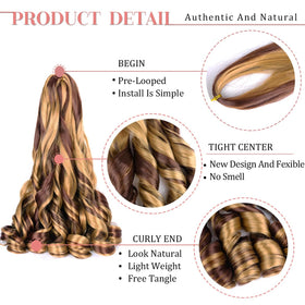 Luoyudu French Curly Braiding Hair 16 Inch with spray bottle