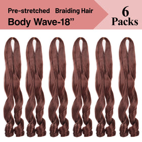 Luoyudu French Curly Braiding Hair 18-inch close-up of curls