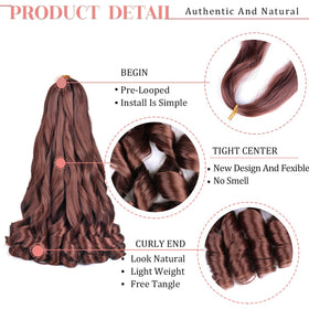 Luoyudu French Curly Braiding Hair 18-inch packaging