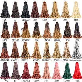 Luoyudu French Curly Braiding Hair 24-inch 1B/Blue with styling tools