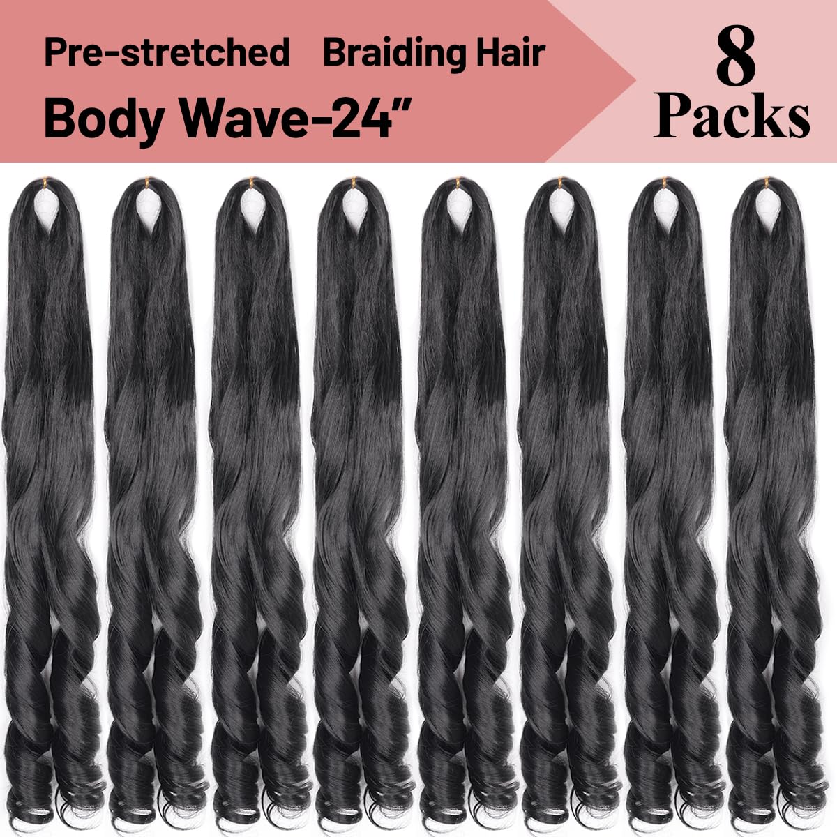 Luoyudu French Curly Braiding Hair 24 Inch close-up of texture