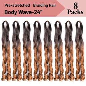 Luoyudu French Curly Braiding Hair 24 Inch T4/30 packaging