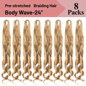 Luoyudu French Curly Braiding Hair Extensions 24 inch close-up of texture