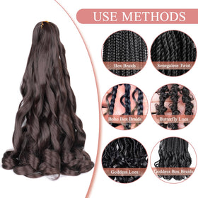 Luoyudu French Curly Braiding Hair in a styled braid