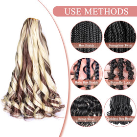 Luoyudu French Curly Braiding Hair in natural light