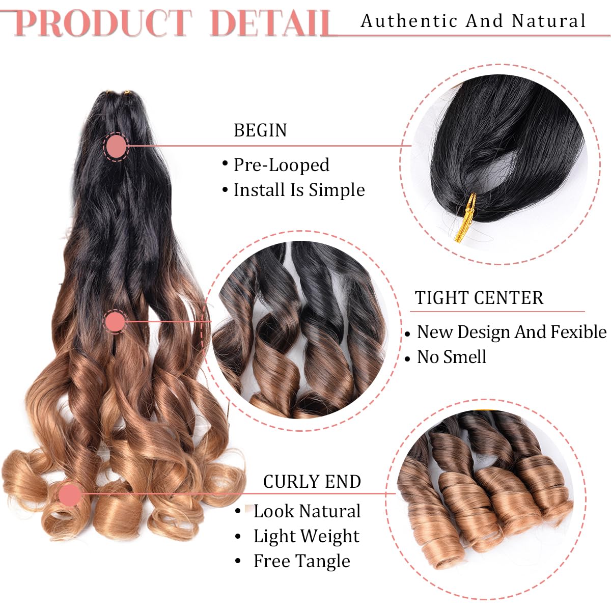 Luoyudu French Curly Braiding Hair in packaging
