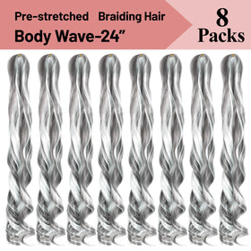 Luoyudu French Curly Braiding Hair styled in box braids