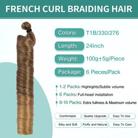 Luoyudu French Curly Braiding Hair texture close-up