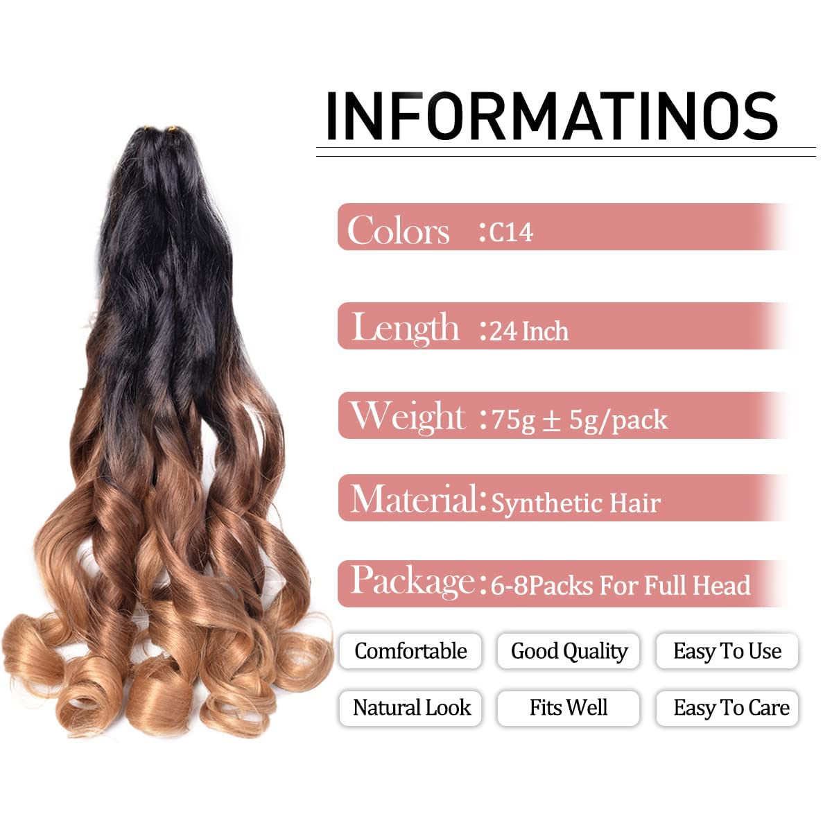 Luoyudu French Curly Braiding Hair texture close-up