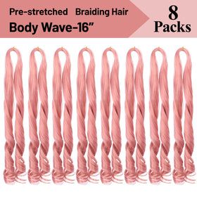 Luoyudu Ombre Pink French Curl Braiding Hair in natural light