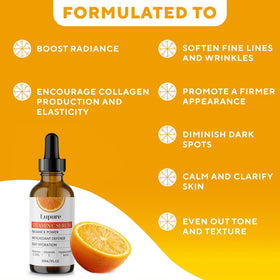 Lupure Vitamin C Face Serum 20% with hyaluronic acid ingredients